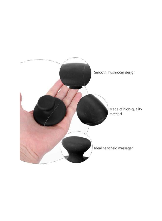 silvercnc 3Pcs Natural Massage Rocks Hot Stones for Massage Mushroom Shape Massage Stones Warmer Gua Sha Massage Tool for Face Body for Spa  - Image 5