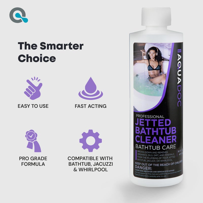 MAV AquaDoc AquaDoc Jetted Bathtub Cleaner - Bathtub Jet Cleaner & Spa Cleaner Chemical - Fast Acting Jetted Tub Cleaner - Recommended Jet Tub Cleaner for Bathtub and Spa Cleaner for Hot Tub - Image 5