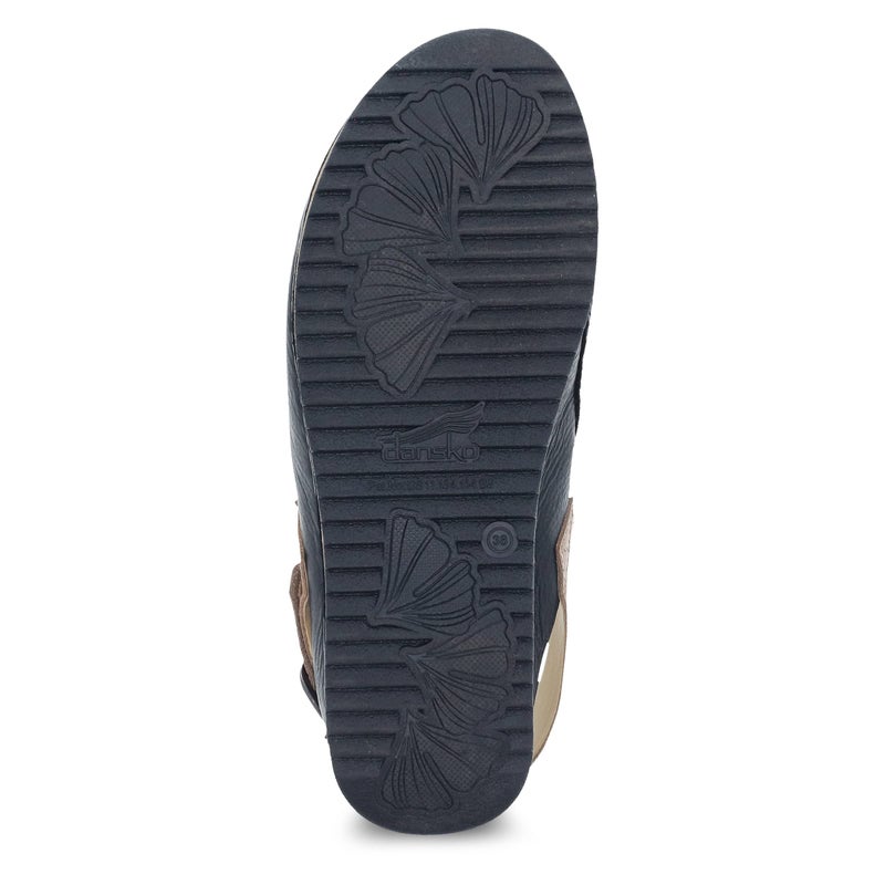 Dansko Women's Merrin Sling-Back Mule Clog - Dual Density Cork/EVA Midsole and Lightweight Rubber Outsole Provide Durable and Comfortable Ride on Patented Stapled Construction Black 8.5-9 M US - Image 3
