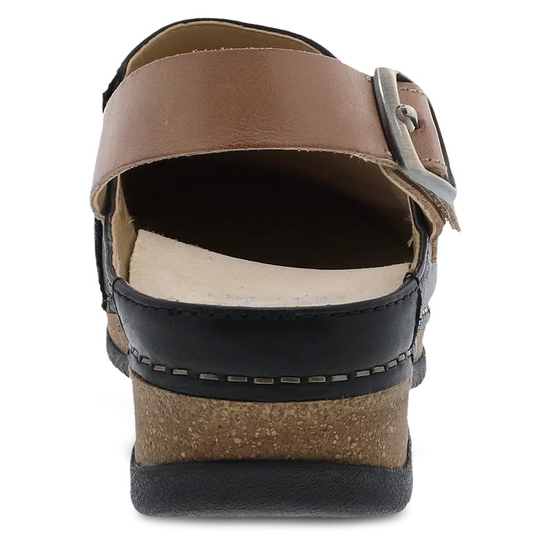 Dansko Women's Merrin Sling-Back Mule Clog - Dual Density Cork/EVA Midsole and Lightweight Rubber Outsole Provide Durable and Comfortable Ride on Patented Stapled Construction Black 8.5-9 M US - Image 5