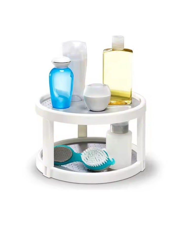 DUNISO Spice Rack Organizer for Cabinet, 2 Tier Non Skid Spice Rack Turntable,360 Degree Rotating Seasoning Organizer, 10-Inch Spinning Organizer for Pantry Cabinet, Kitchen, Countertop, Vanity Display Stand - Image 5