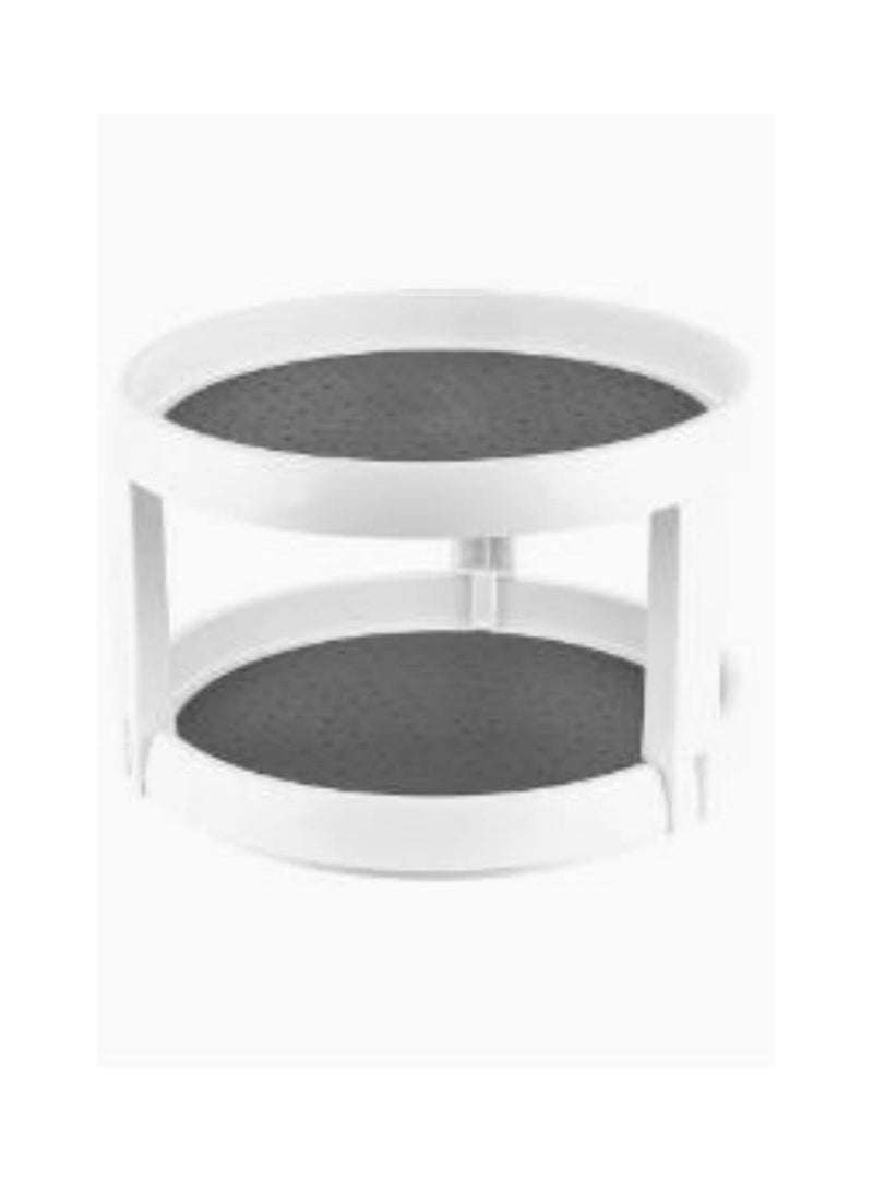 DUNISO Spice Rack Organizer for Cabinet, 2 Tier Non Skid Spice Rack Turntable,360 Degree Rotating Seasoning Organizer, 10-Inch Spinning Organizer for Pantry Cabinet, Kitchen, Countertop, Vanity Display Stand - Image 2