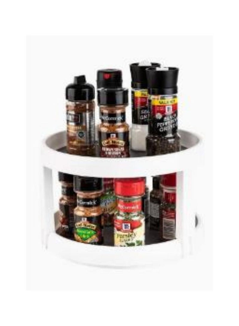 DUNISO Spice Rack Organizer for Cabinet, 2 Tier Non Skid Spice Rack Turntable,360 Degree Rotating Seasoning Organizer, 10-Inch Spinning Organizer for Pantry Cabinet, Kitchen, Countertop, Vanity Display Stand - Image 3