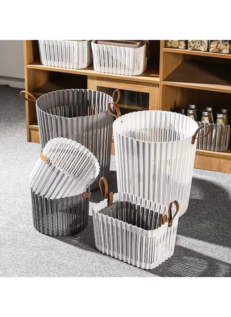 VIO 2 Pack 45 L Plastic Laundry Bin Multipurpose Flexible Laundry Storage Basket Hamper Light Weight and Durable Large Dirty Clothes Organizer Basket Toys Storage Basket with Handles 45 Litre Capacity  - Image 5