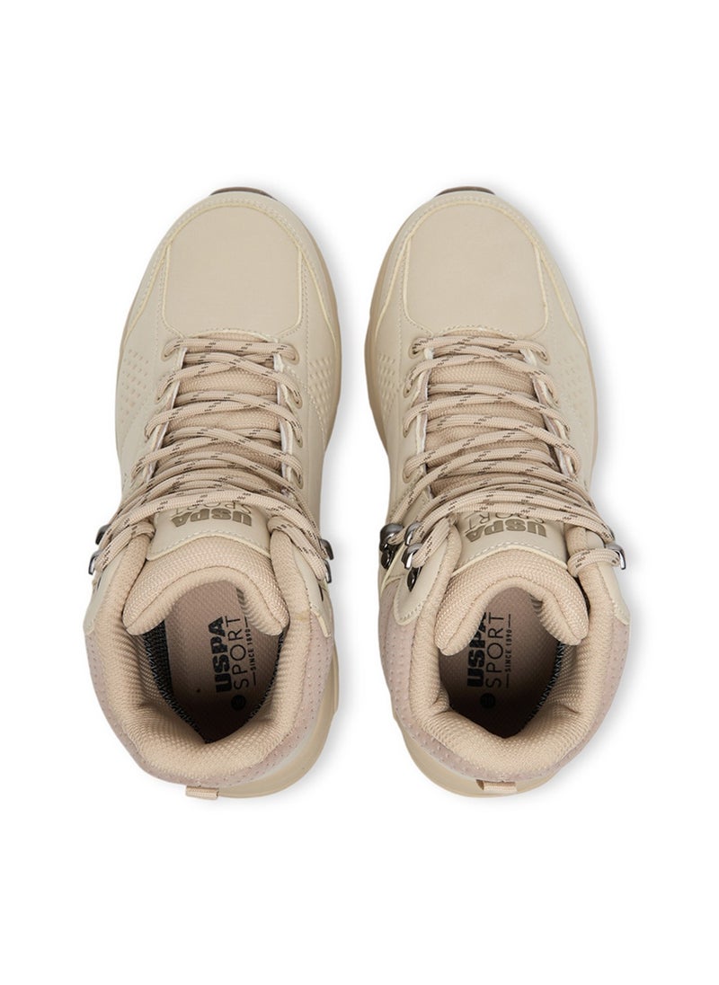 U.S. Polo Assn. Women's Beige High-Top Waterproof Sneakers with Lace-Up Design – Durable and Stylish for All-Day Comfort  - Image 5