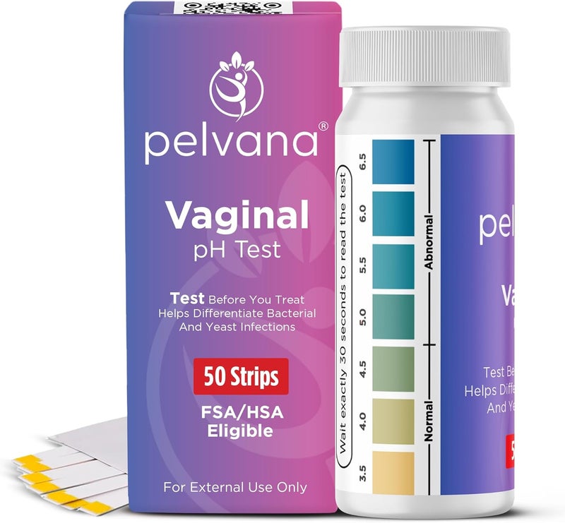 Pelvana Vaginal pH Test Strips for Women  50 Strips atHome BV and Yeast Infection Test Kit Vaginal pH Tester to Differentiate Between Conditions - Image 1