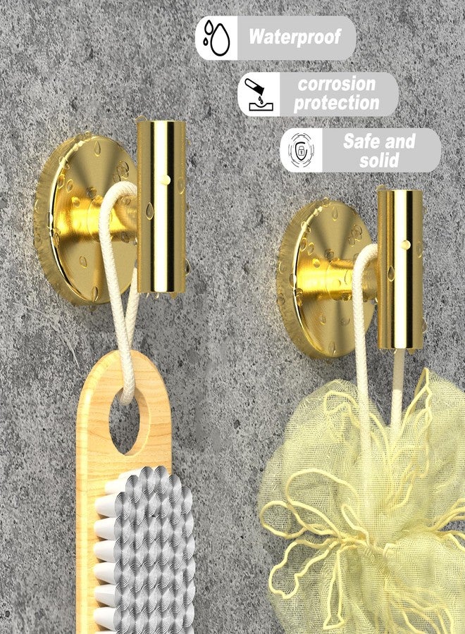 stusgo Gold Towel Hook Bathroom Coat Hook Robe Hooks for Wall, Stainless Steel Heavy Duty Door Hanger Wall Hooks Matte Gold Bathroom Hook for Towels, 4 Pack - Image 5