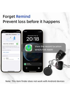 Generic 2 PCS Locator Tag Bluetooth Tracker, GPS Item Finders Tracking Device Work with Apple Find My (iOS Only), Item Finder for Keys, Wallet, Luggage, Pet, Comes with 2 Protective Silicone Keychains  - Image 4