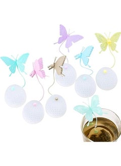 Tea Infuser 6 Pack Tea Strainer for Loose Tea with Butterfly Clip Holder Made of Silicone without 100% BPA Premium Tea Strainer Suitable for Most Cups and Teapots Used for Loose Tea