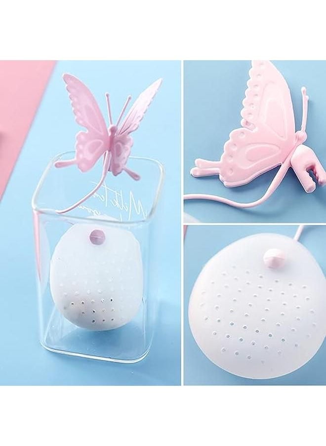 Generic - Tea Infuser 6 Pack Tea Strainer for Loose Tea with Butterfly Clip Holder Made of Silicone without 100% BPA Premium Tea Strainer Suitable for Most Cups and Teapots Used for Loose Tea - Image 1