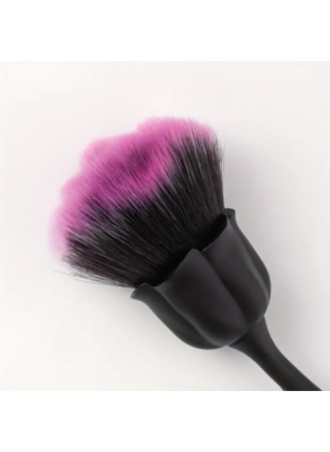 Generic Soft Rose-Shaped Makeup Brush – Gentle Blending Brush for Face and Cheeks  - Image 2