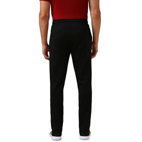 Van Heusen Men Drawstring Waist Trackpant - Cotton Polyester - Functional Pockets,Solid, Drawcord Ties_Black_L - Image 2