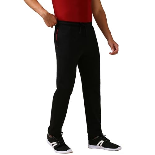 Van Heusen Men Drawstring Waist Trackpant - Cotton Polyester - Functional Pockets,Solid, Drawcord Ties_Black_L - Image 4