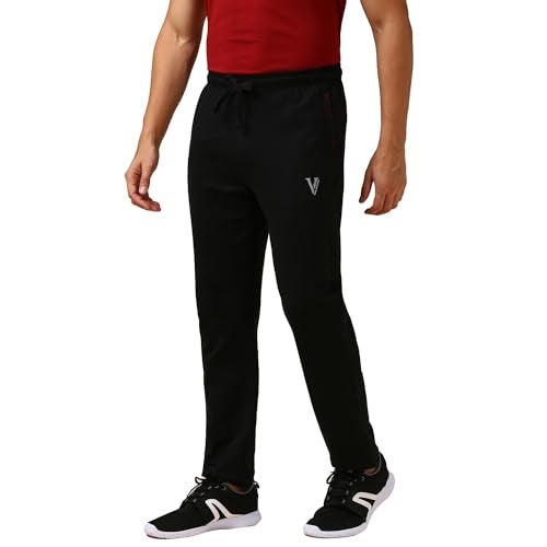 Van Heusen Men Drawstring Waist Trackpant - Cotton Polyester - Functional Pockets,Solid, Drawcord Ties_Black_L - Image 3