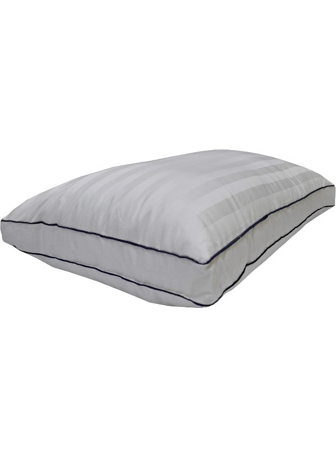 Hotel Linen Klub Cotton Sateen Pillow with Elegant Double Wall Piping - 500 Thread Count Fabric, Size: 50 x 75 + 4 cm, Soft White for Ultimate Luxury, Comfort, and Support for a Restful Night's Sleep