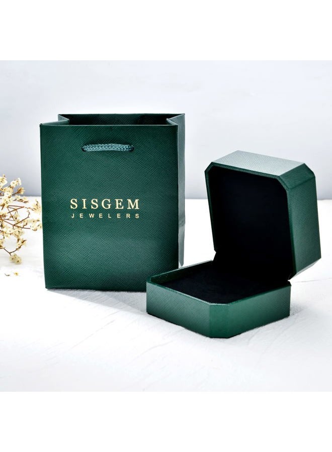 SISGEM Solid 14K Gold Moissanite Necklace, 0.5-2.0 Ct Round Cut Moissanite Pendant Diamond Solitaire Necklace Gift for Mother Mom Wife Girlfriend， 16+1+1 Inches, Metal, Moissanite - Image 4