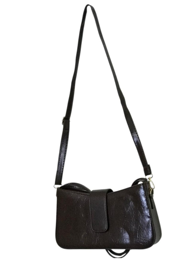 Women Shiny Leather Crossbody Bag, Stylish Shoulder Bag for Daily Use - Image 4