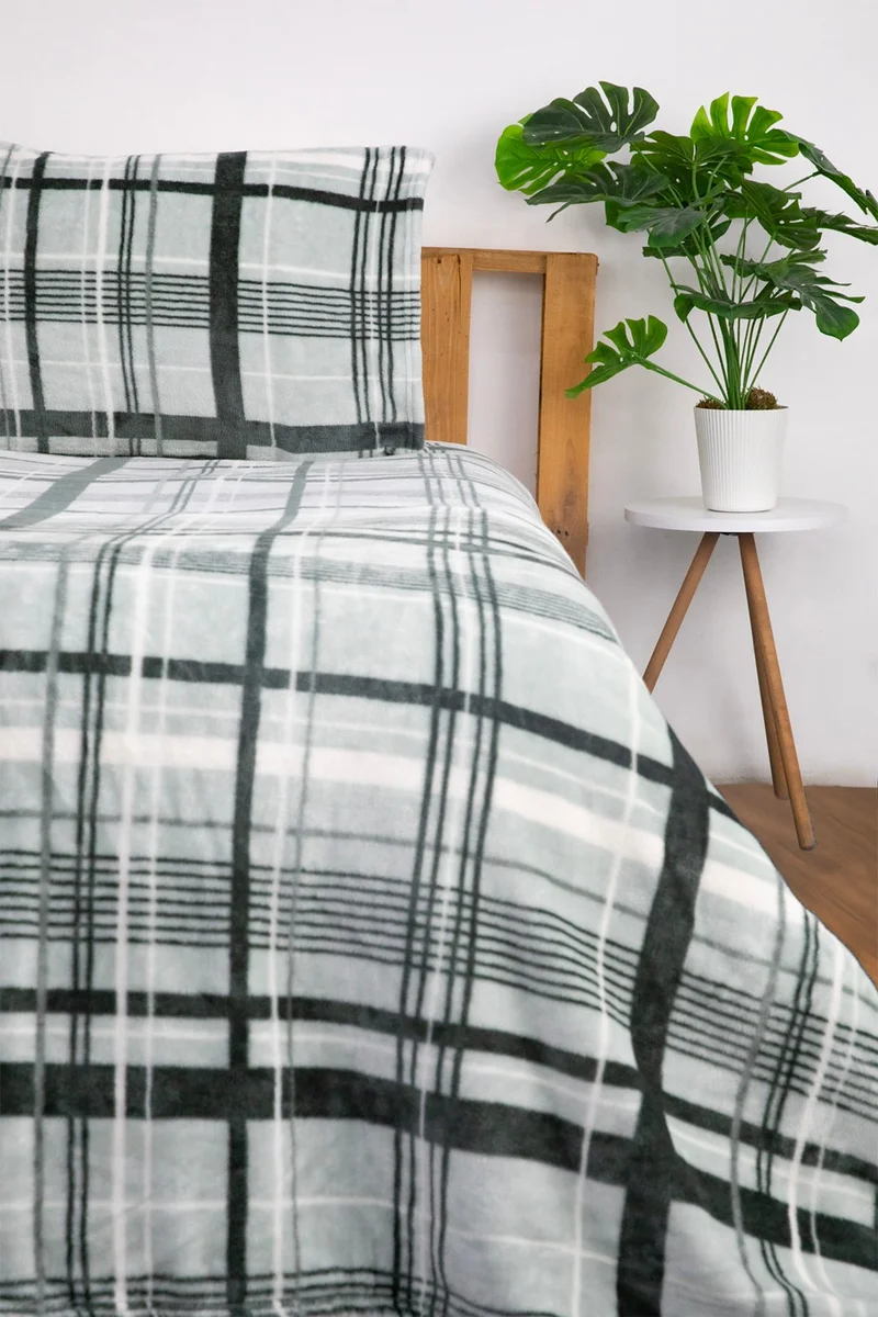 فافورا 2 Piece Woolly Single Blanket Bedspread Set - Y