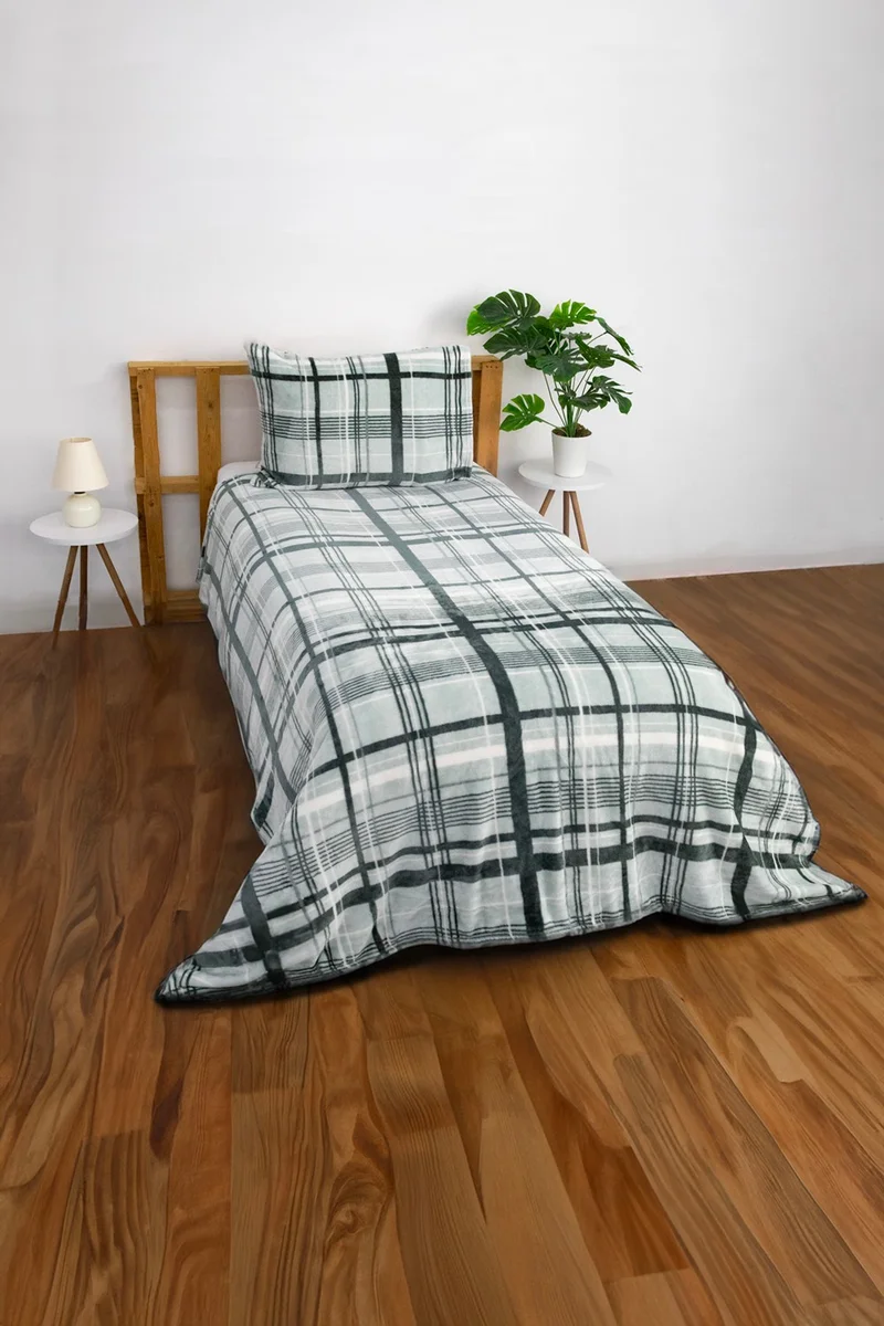 فافورا 2 Piece Woolly Single Blanket Bedspread Set - Y