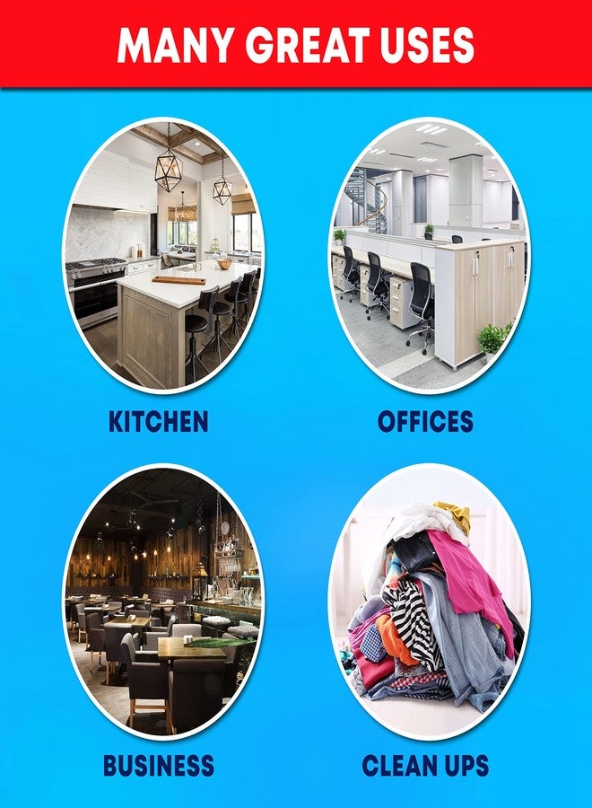 tasker 65 Gallon Clear Trash Bags Heavy Duty (MegaPack 50 Bags w/Ties) 64 Gallon Extra Large Clear Plastic Recycling Garbage Bags - Image 2