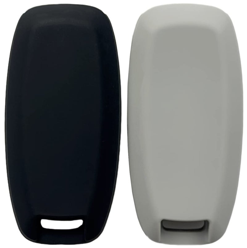 REPROTECTING siliconer Key Fob Cover Compatible with Nissan Pathfinder Rogue Kicks (2023 2024 2025) (5 Buttons) (Grey/Black) - Image 2