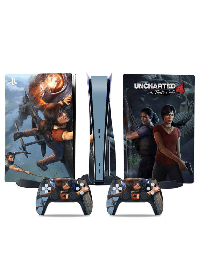 Loquat Applicable To PS5 Host Stickers Ps5 Optical Drive Digital Version Film Color Stickers Handle Frosted Pain Stickers Mysterious Sea Area 4-Color:TN-DiskPS5-8595 - Image 4