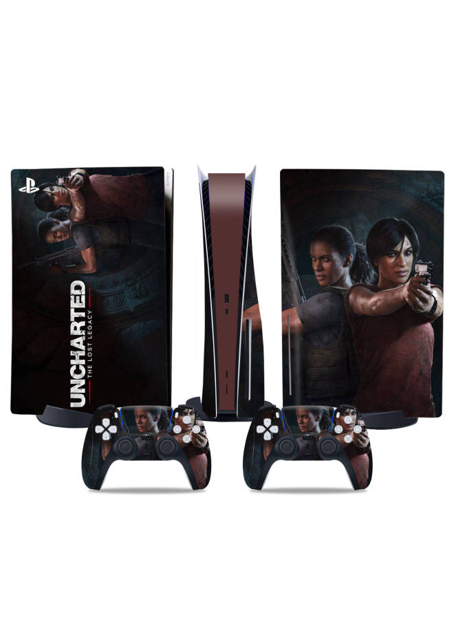 Loquat Applicable To PS5 Host Stickers Ps5 Optical Drive Digital Version Film Color Stickers Handle Frosted Pain Stickers Mysterious Sea Area 4-Color:TN-DiskPS5-8595 - Image 3