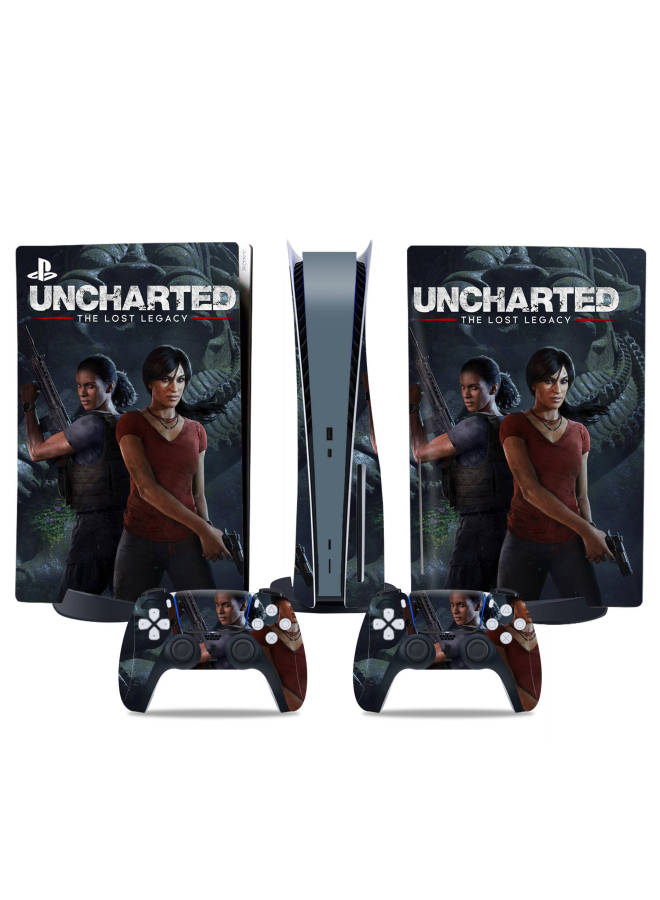 Loquat Applicable To PS5 Host Stickers Ps5 Optical Drive Digital Version Film Color Stickers Handle Frosted Pain Stickers Mysterious Sea Area 4-Color:TN-DiskPS5-8595 - Image 2