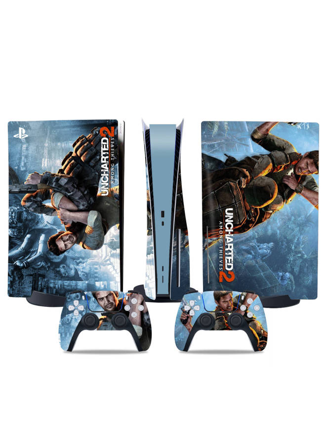 Loquat Applicable To PS5 Host Stickers Ps5 Optical Drive Digital Version Film Color Stickers Handle Frosted Pain Stickers Mysterious Sea Area 4-Color:TN-DiskPS5-8595 - Image 5