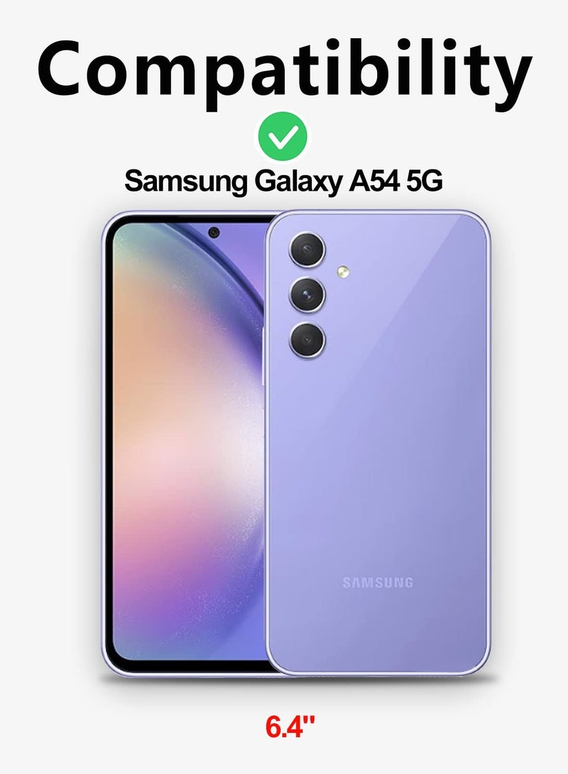 BORTONY Samsung Galaxy A54 5G Case with Double Screen Protective Films Soft Liquid Silicone Shockproof Protective Cover - Image 2