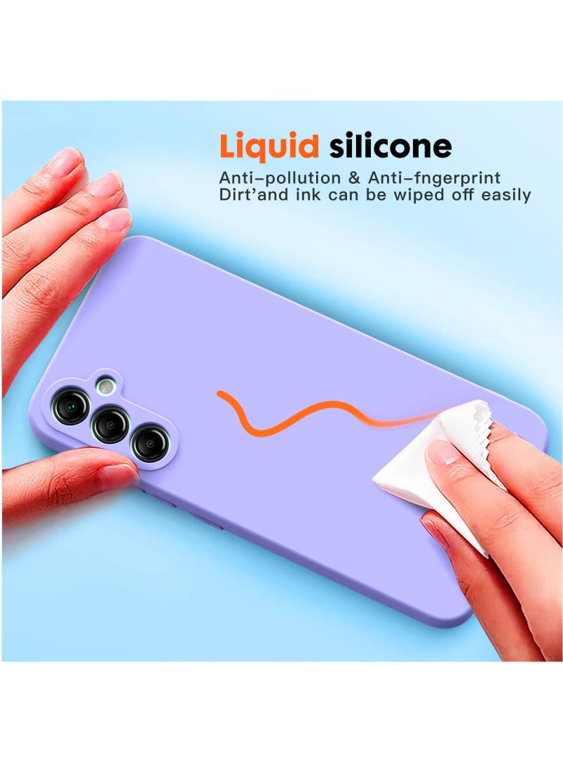 BORTONY Samsung Galaxy A54 5G Case with Double Screen Protective Films Soft Liquid Silicone Shockproof Protective Cover - Image 3