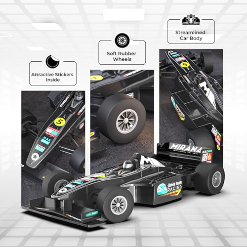 Mirana Super Car | USB Rechargable Type-C | in-Built Bluetooth Speaker | 1:12 Size High-Speed Racing Dual Motor RC Car | Long Range Remote & App Controlled Toy for Kids 4+ 5+ 6+ Years (Black) - Image 2