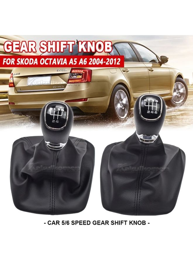 Skoda Octavia A5 A6 2004-2012 Gear Shifter Knob 6 Speed Manual Transmission - Image 1