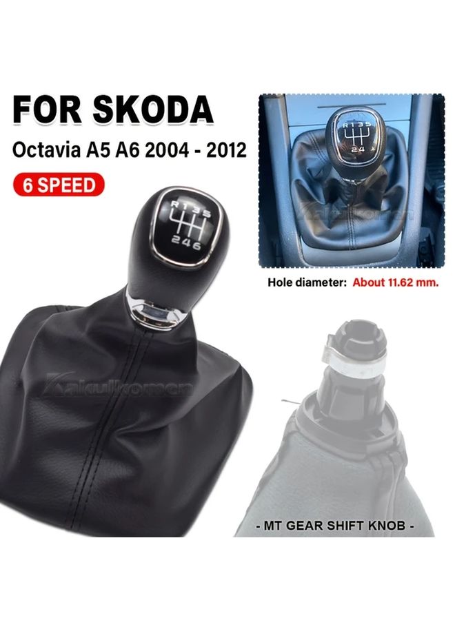 Skoda Octavia A5 A6 2004-2012 Gear Shifter Knob 6 Speed Manual Transmission - Image 3