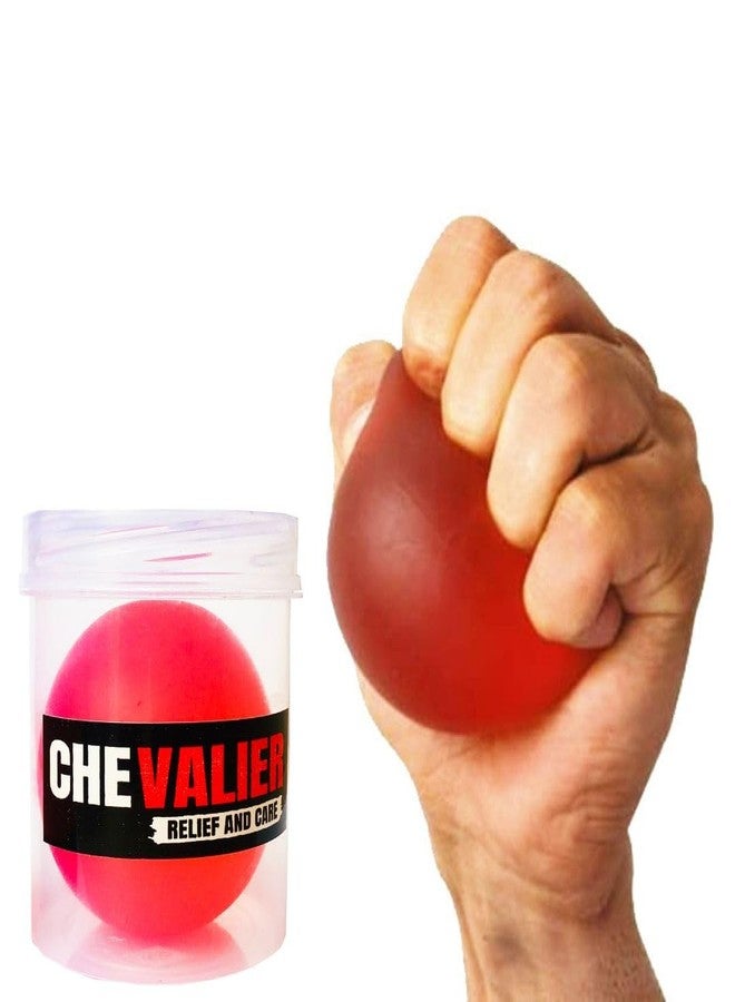 CHEVALIER Physiotherapy Hand Gel Exercise Ball Stress Relief Squeeze Balls for Hand Therapy and Finger Wrist Muscles Strengthening for Fitness & Health (Red) - Image 1