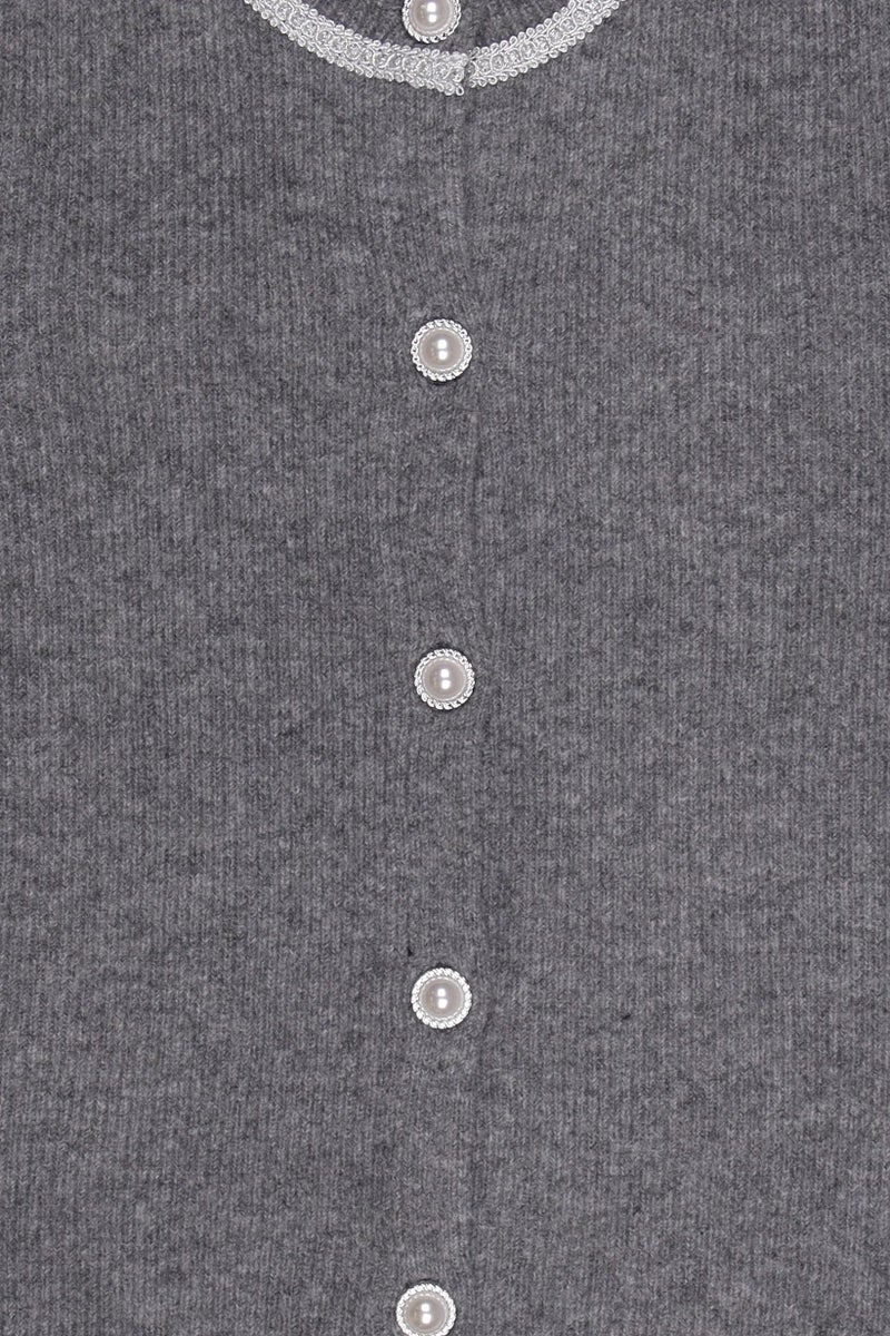 Walter Baker Women Long Sleeve Knitted Cardigan, Grey - Image 5
