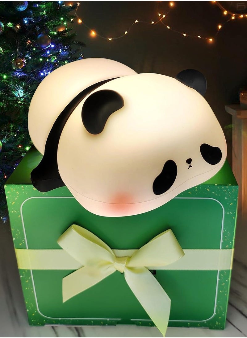 ELTRAZONE LED Cute Panda Night Light, 3-Level Dimmable Nursery Night Light, Squishy Silicone Night Light, Rechargeable Bedside Touch Lamp, Soft & Safe Night Light for Boys, Girls, Baby & Children, Perfect Room Decor & Gift - Image 1