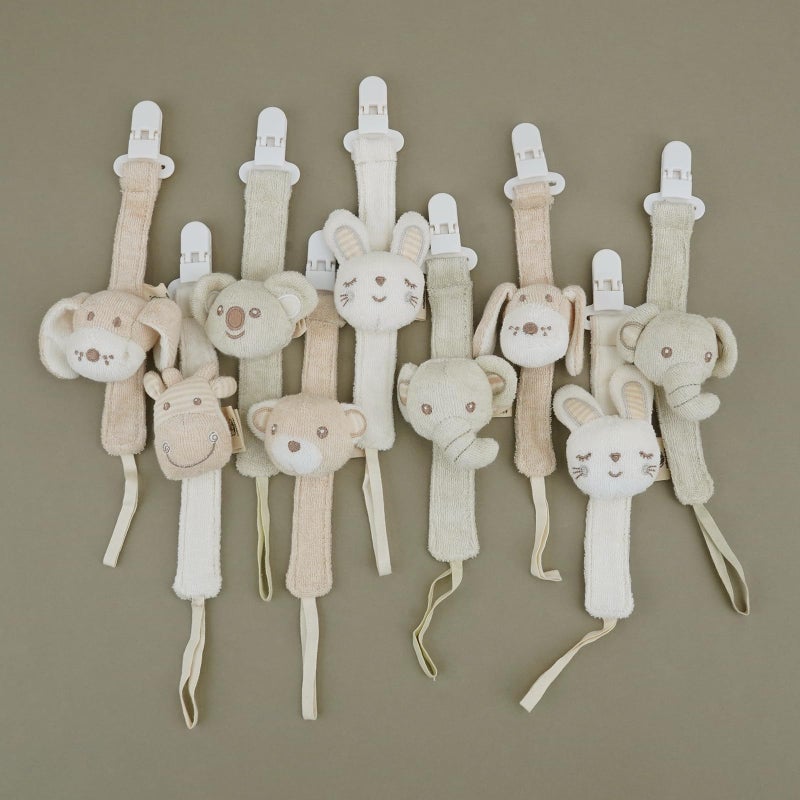 COTTONBEBE Pacifier Clip, 2 Pack Baby Pacifier Holder for Boys and Girls Fits Many Pacifiers & Baby Teething Toys, Ideal Baby Gift (Elephant&Dog) - Image 2