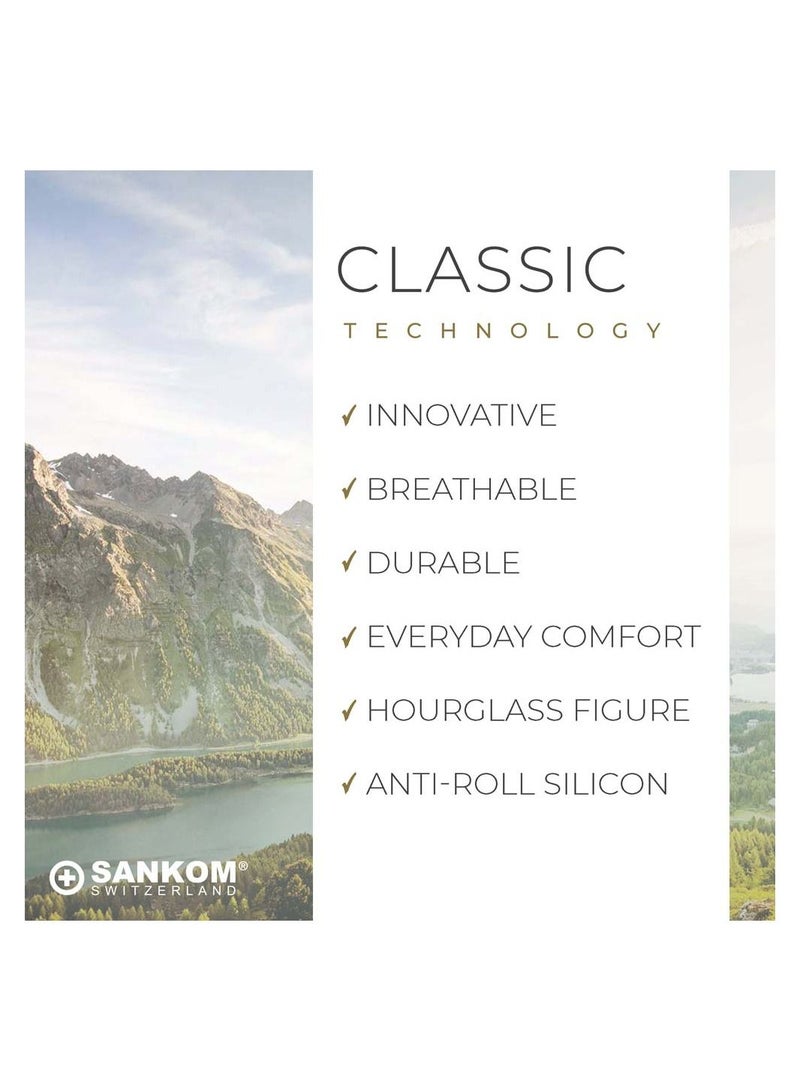 Sankom - Patent Short Shaper with Lace, Beige M/L - Image 2