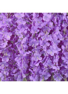 Home Buy HOME BUY Artificial Wisteria Decoration Flowers Outdoor, Festivals, Christmas, Diwali, ganpati, Home,Party,Wedding,Baby Shower,for Garland Long Hanging Decor -Purple (Pack of 12)  - Image 3