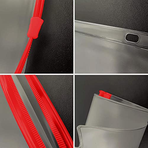 YoeeJob 3 Holes Clear Zipper Binder Pocket Insert Pages Letter Size, 8 1/2 x 11 Loose Leaf Binder Filing Storage Bags 15 Per Pack，Multi-Color - Image 4