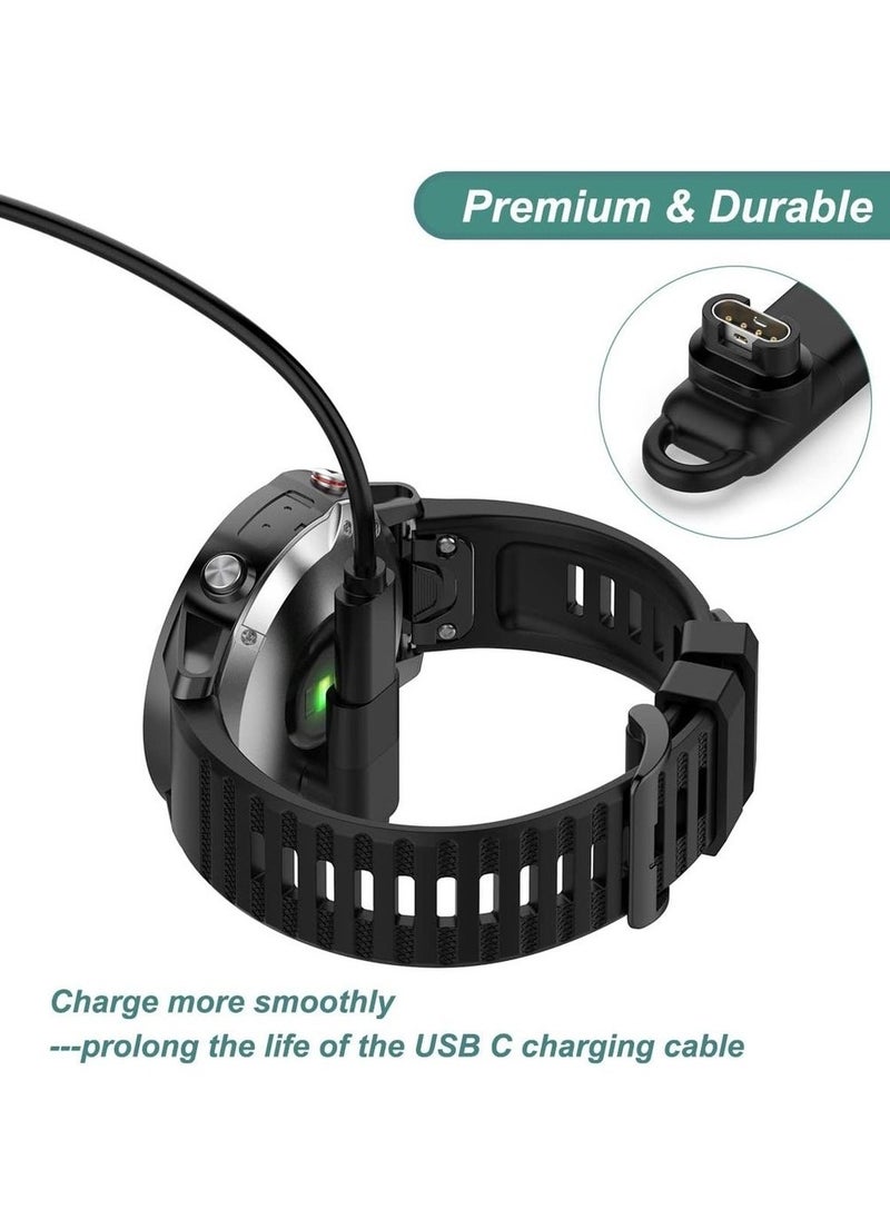 Generic محول شاحن ساعة USB C وكابل شحن محول لـ Garmin Fenix 7X و7S و7 Forerunner 45 و55 و245 وApproach وS10 وS40 وS42 وS62 وVivoacitve 3 و4 Instinct  - Image 4