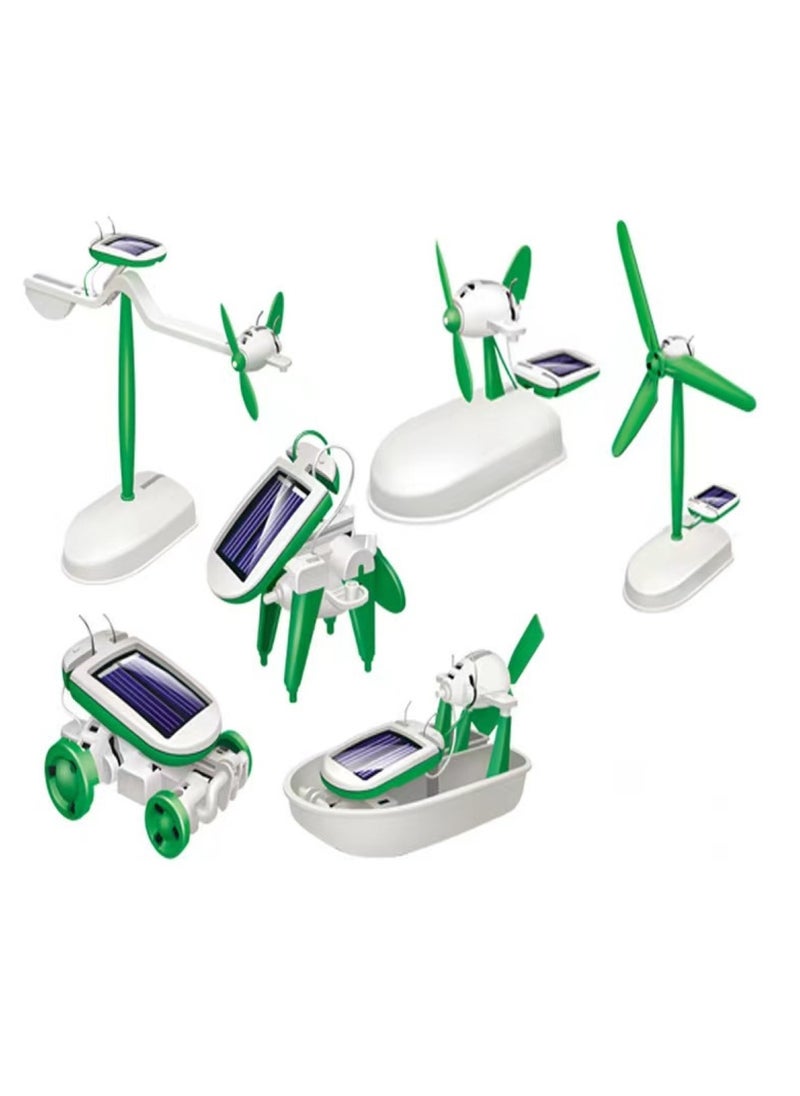 Huitich 6-in-1 Solar Powered Robot Kit Green  - Image 3