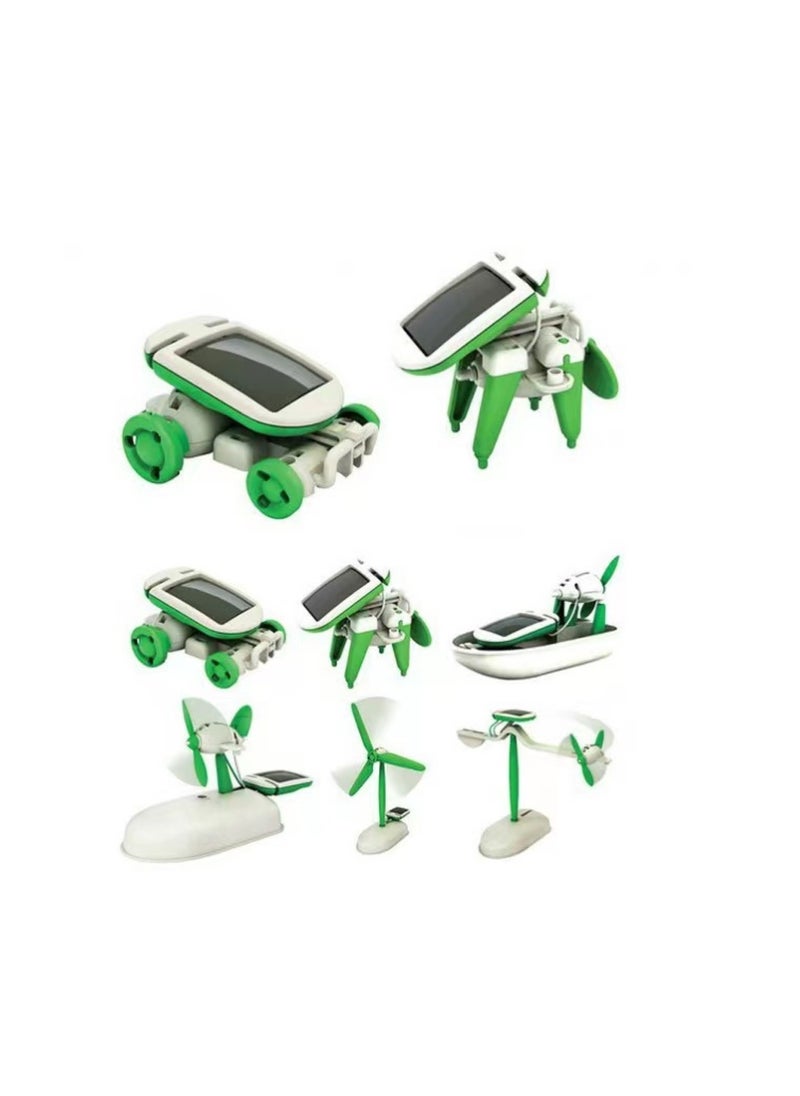 Huitich 6-in-1 Solar Powered Robot Kit Green  - Image 5