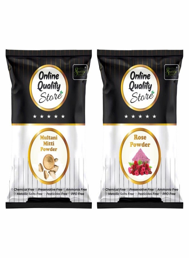 Online Quality Store Multani Mitti(150 Grams) and Rose Powder(150 Grams) |Rose Powder for Tanning & Glowing Skin| Skin Whitening Face Pack | Face Mask |multani mitti powder - Image 2