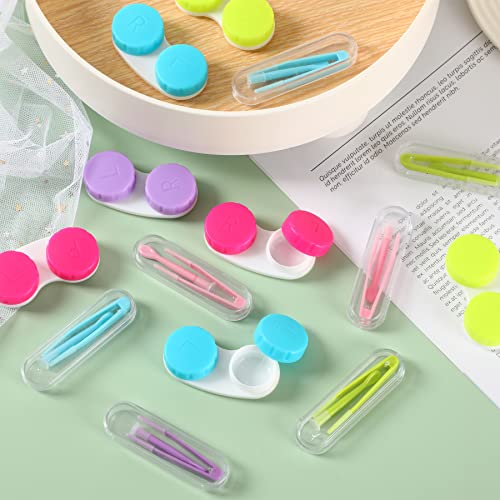 VOCOOL 16 Pcs Portable Contact Lens Tools Set, Inserter/Remover and Tweezer with Soft Tip Mini Eye Contact Case Box for Travel - Image 5