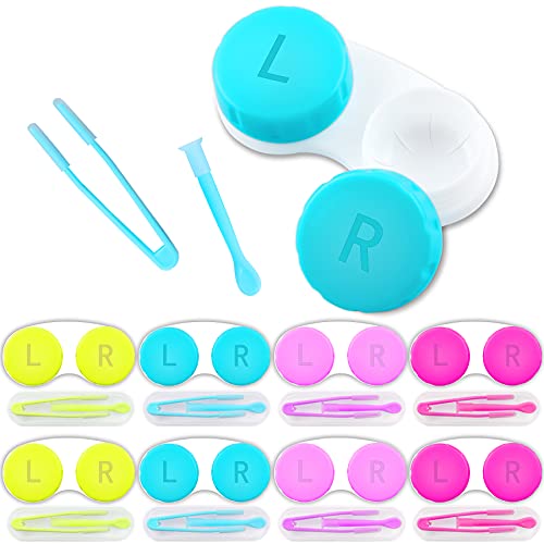 VOCOOL 16 Pcs Portable Contact Lens Tools Set, Inserter/Remover and Tweezer with Soft Tip Mini Eye Contact Case Box for Travel - Image 1