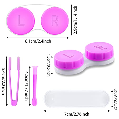 VOCOOL 16 Pcs Portable Contact Lens Tools Set, Inserter/Remover and Tweezer with Soft Tip Mini Eye Contact Case Box for Travel - Image 2