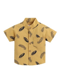Hopscotch Hopscotch Boys All-Over Print Shirt And Shorts Set In Yellow Color For Ages 12-24 Months (YUE-2952926)  - Image 5