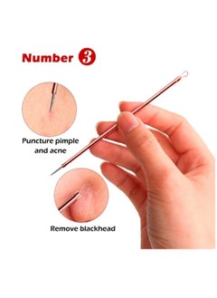 SYOSI Stainless Steel 4pc Comedone Blackhead Remover Facial Skin Care Pimple Acne Blemish Extractors Pimple Comedone Extractor Popper Tools Set  - Image 3